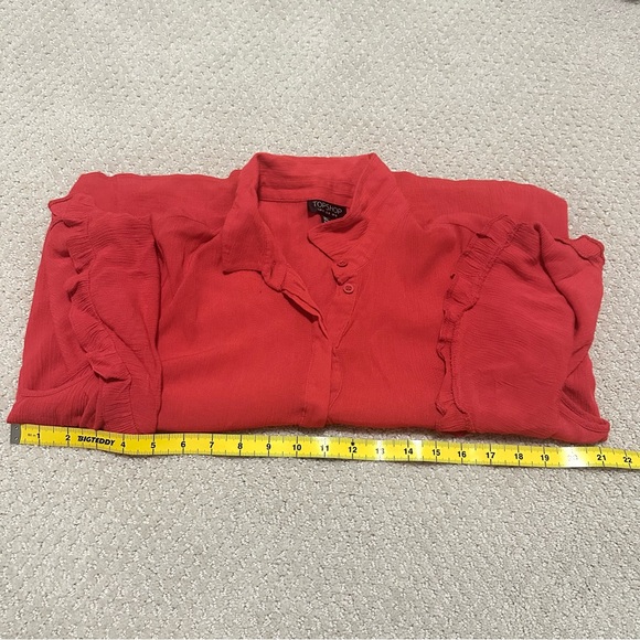 TOPSHOP Ruffle Sleeve Blouse - Picture 11 of 12